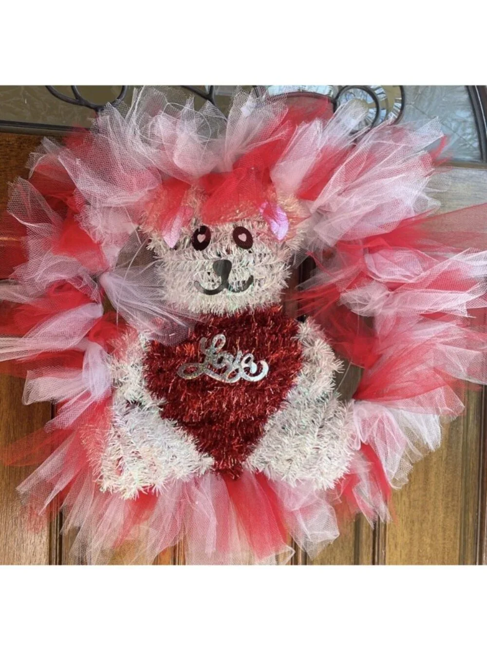 Valentines Wreath-Bear-Love
